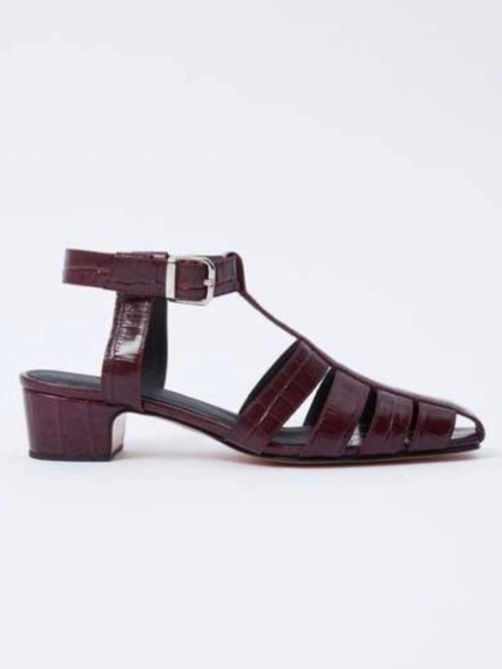 Rachel Comey Ridley Sandal Cherry Croc Embossed size 9.5